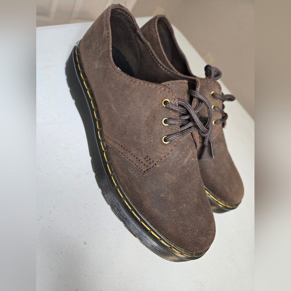 Dr. Martens Zavala Lo Brown Suede Oxford Shoes